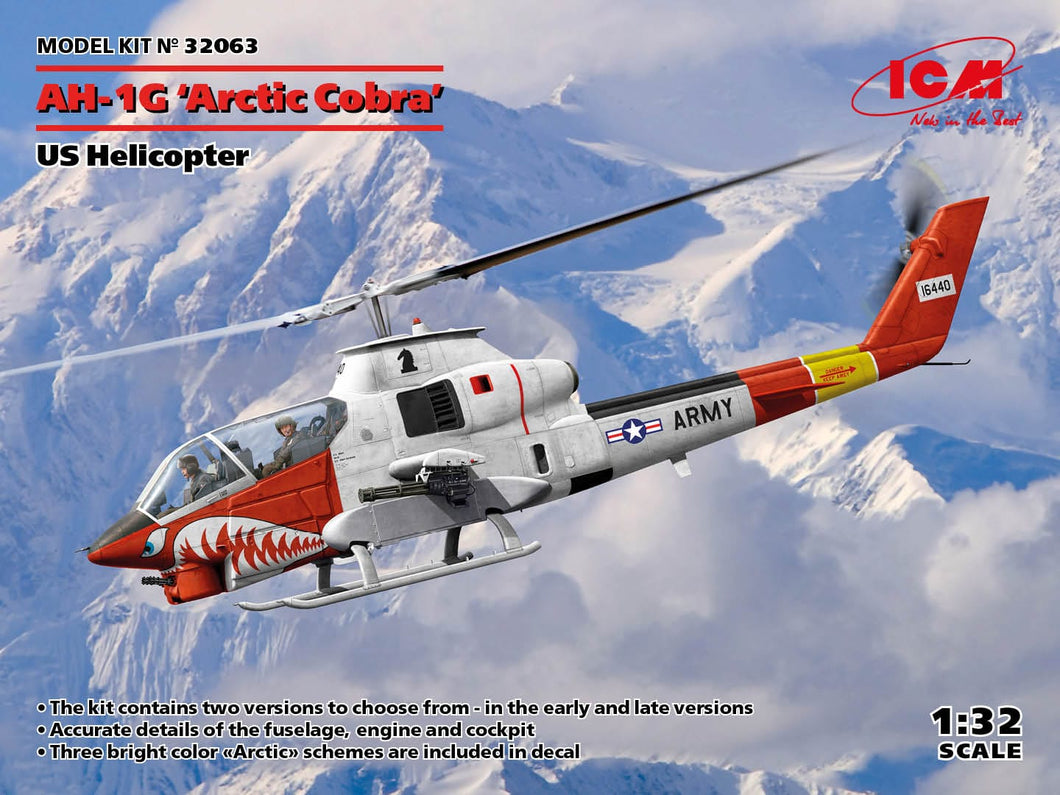 ICM 32063 AH-1G Cobra 'Arctic Cobra' 1:32 Scale Model Kit ICM32063 ICM