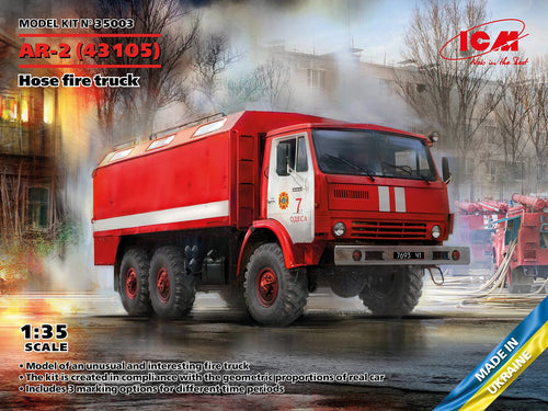 ICM 35003 AR-2 Hose Fire Truck on Kamaz-4310 chassis 1:35th Scale Model Kit ICM35003 ICM