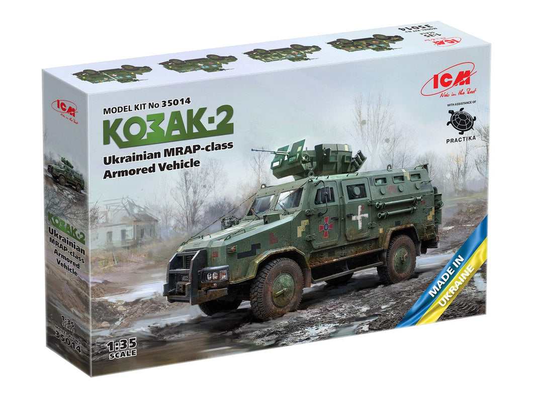 icm 35014 'Kozak-2' Ukrainian MRAP-class Armoured Vehicle 1:35 Scale Model Kit ICM35014 ICM