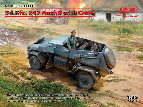 ICM 35111 Sd.Kfz.247 Ausf B with Crew 1:35 Scale Model ICM35111 ICM