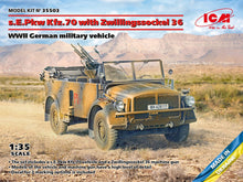 Load image into Gallery viewer, ICM 35503 s.E.Pkw Kfz.70 with Zwillingssockel 36 WWII German Military Vehicle 1:35 Scale Model Kit ICM35503 ICM
