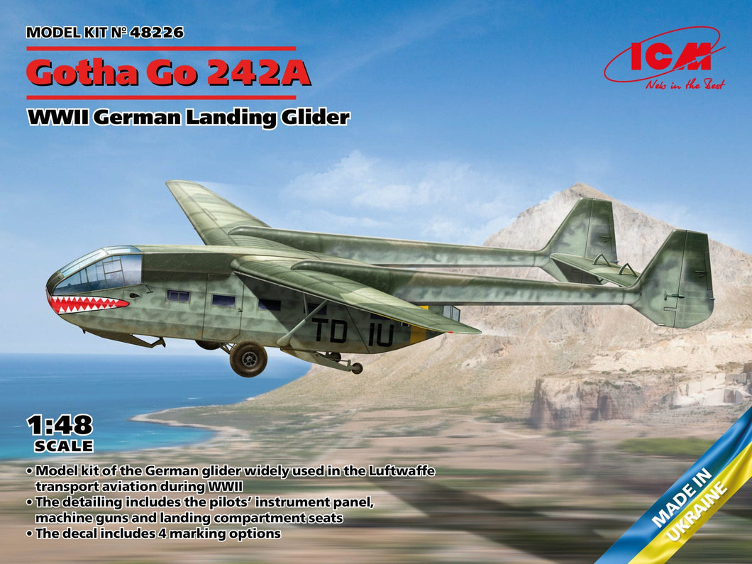 ICM 48226 Gotha Go 242A WWII German Landing Glider 1:48 Scale Model Kit ICM48226 ICM