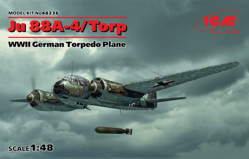 ICM 48236 Ju 88A-4/Torp WWII German Torpedo Plane 1:48 Scale Model Kit ICM48236 ICM