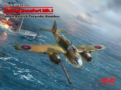 ICM 48310 Bristol Beaufort Mk.I WWII British Torpedo-Bomber 1:48 Scale Model Kit ICM48310 ICM