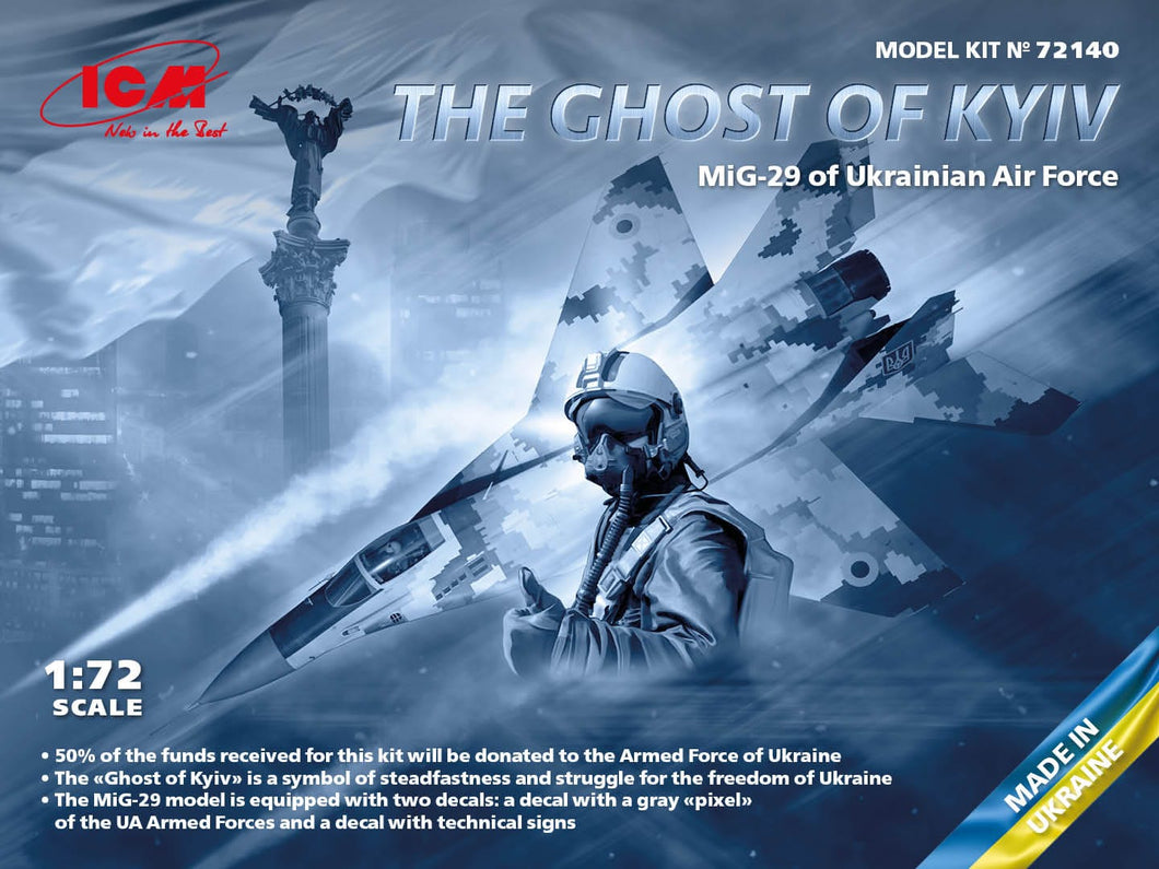 ICM 72140 The Ghost of Kyiv MiG-29 Ukrainian Air Force 1:72 Scale Model ICM72140 ICM
