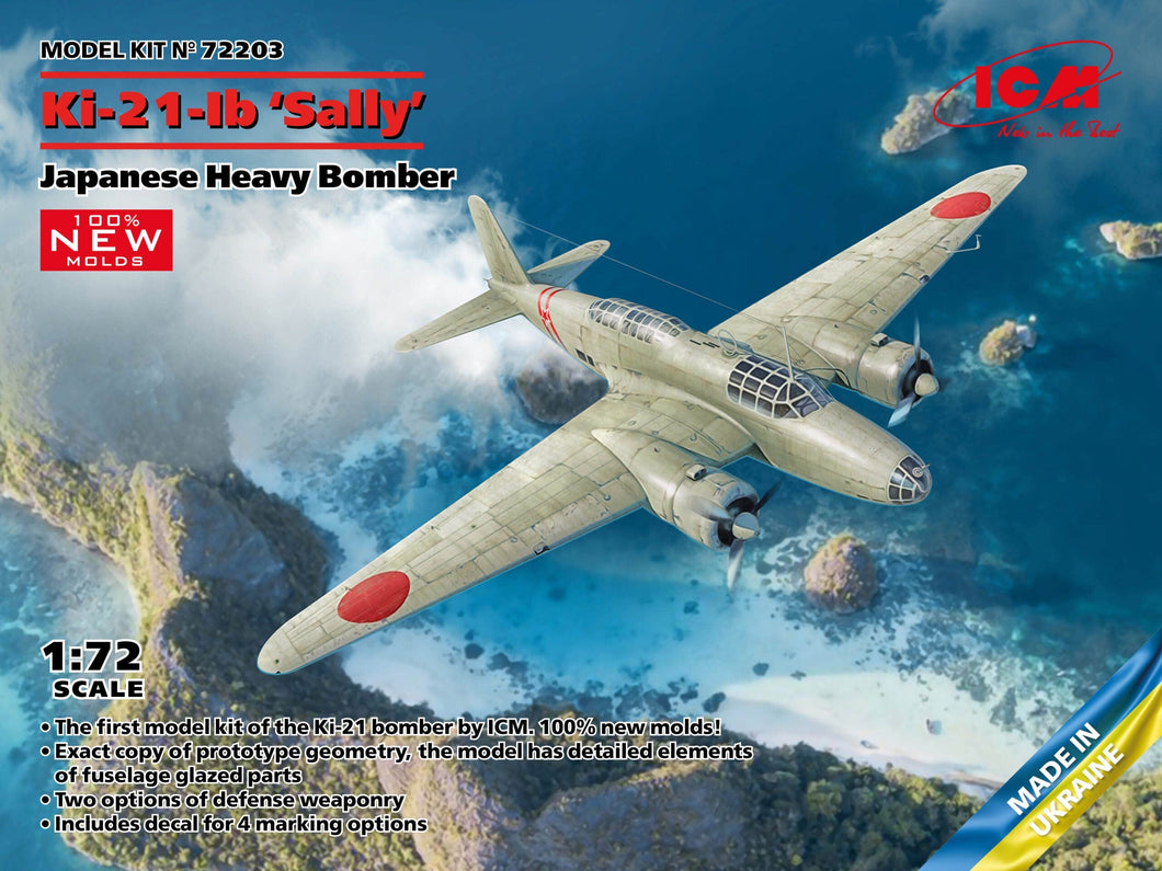 ICM 72203 Mitsubishi Ki-21-Ib 'Sally' Japanese Heavy Bomber 1:72 Scale Model Kit ICM