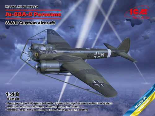 ICM Model 48230 Ju-88A-8 Paravane 1:48 Scale Model Kit ICM48230 ICM