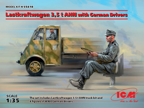 ICM Models 35418 Lastkraftwagen 3.5T Truck with Figure 1:35 Scale Model ICM35418 ICM