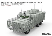 Load image into Gallery viewer, Meng Models SS-012 British Mastiff 2 6x6 Wheeled Protected Patrol Vehicle 1:35 Scale Model Kit MNGSS-012 Meng Models
