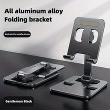 Load image into Gallery viewer, Metal Foldable Desktop Mobile Phone and Tablet Holder KM12049 Black Unbranded
