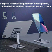 Load image into Gallery viewer, Metal Foldable Desktop Mobile Phone and Tablet Holder Unbranded
