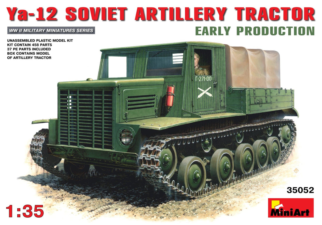 Miniart 35052 Soviet Ya-12 Artillery Tractor (Early) 1:35 Scale Model Kit MIN35052 MiniArt
