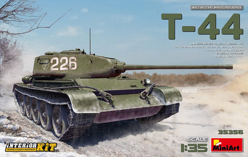 MiniArt 35356 T-44 Tank with Interior Kit 1:35 Scale Model Kit MIN35356 MiniArt