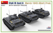 Load image into Gallery viewer, MiniArt 35367 StuG III Ausf. G March 1943 Alkett Prod with Interior Kit (with Winter Tracks) 1:35 Scale Model Kit MIN35367 MiniArt
