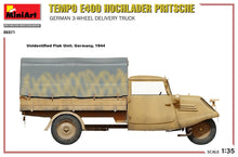 Load image into Gallery viewer, MiniArt 35371 Tempo E400 Hochlader Pritsche German 3-wheel Delivery Truck 1:35 Scale Model Kit MIN35371 Harbourside Gifts

