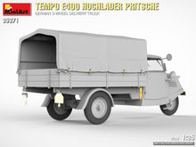 Load image into Gallery viewer, MiniArt 35371 Tempo E400 Hochlader Pritsche German 3-wheel Delivery Truck 1:35 Scale Model Kit MIN35371 Harbourside Gifts
