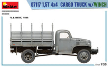 Load image into Gallery viewer, MiniArt 35389 G7117 1.5T 4x4 Cargo Truck with Winch 1:35 Scale Model Kit MIN35389 MiniArt
