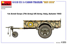 Load image into Gallery viewer, MiniArt 35436 G-518 U.S. 1T Cargo Trailer Ben Hur 1:35 Scale Model Kit MIN35436 MiniArt
