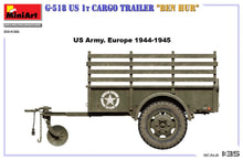 Load image into Gallery viewer, MiniArt 35436 G-518 U.S. 1T Cargo Trailer Ben Hur 1:35 Scale Model Kit MIN35436 MiniArt
