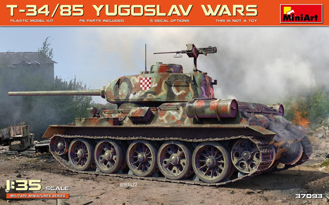 MiniArt 37093 T-34/85 Yugoslav Wars 1:35 Scale Model Kit MIN37093 MiniArt