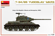 Load image into Gallery viewer, MiniArt 37093 T-34/85 Yugoslav Wars 1:35 Scale Model Kit MIN37093 MiniArt
