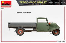 Load image into Gallery viewer, Miniart 38032 Tempo A 400 Athlet 3-Wheel Delivery Truck 1:35 Scale Model Kit MIN38032 MiniArt
