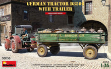 Load image into Gallery viewer, MiniArt 38038 German Tractor D8506 With Trailer 1:35 Scale Model Kit MIN38038 MiniArt
