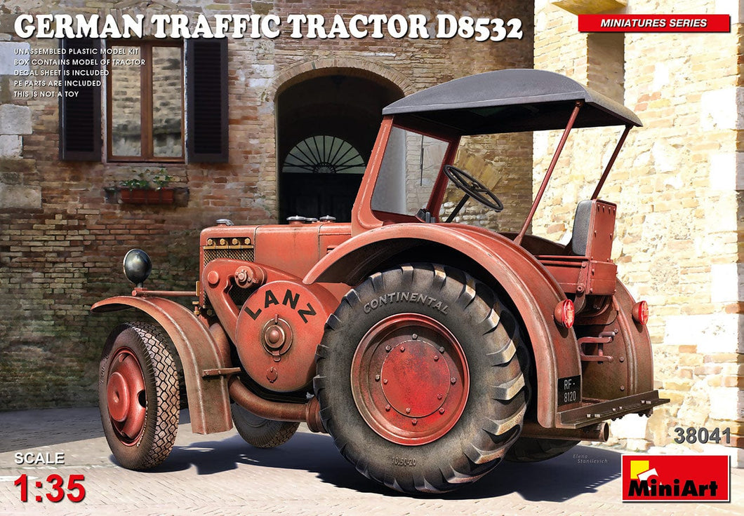 Miniart 38041 German Traffic Tractor D8532 1:35 Scale Model Kit MIN38041 MiniArt