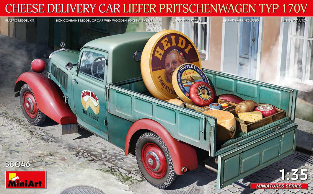 MiniArt 38046 Liefer Pritschenwagen Typ 170V Cheese Delivery Car 1:35 Scale Model Kit MIN38046 MiniArt