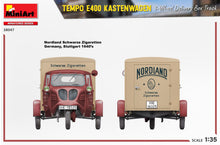Load image into Gallery viewer, MiniArt 38047 Tempo E400 Kastenwagen 3-Wheel Delivery Box Truck 1:35 Scale Model Kit MIN38047 MiniArt
