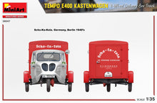 Load image into Gallery viewer, MiniArt 38047 Tempo E400 Kastenwagen 3-Wheel Delivery Box Truck 1:35 Scale Model Kit MIN38047 MiniArt
