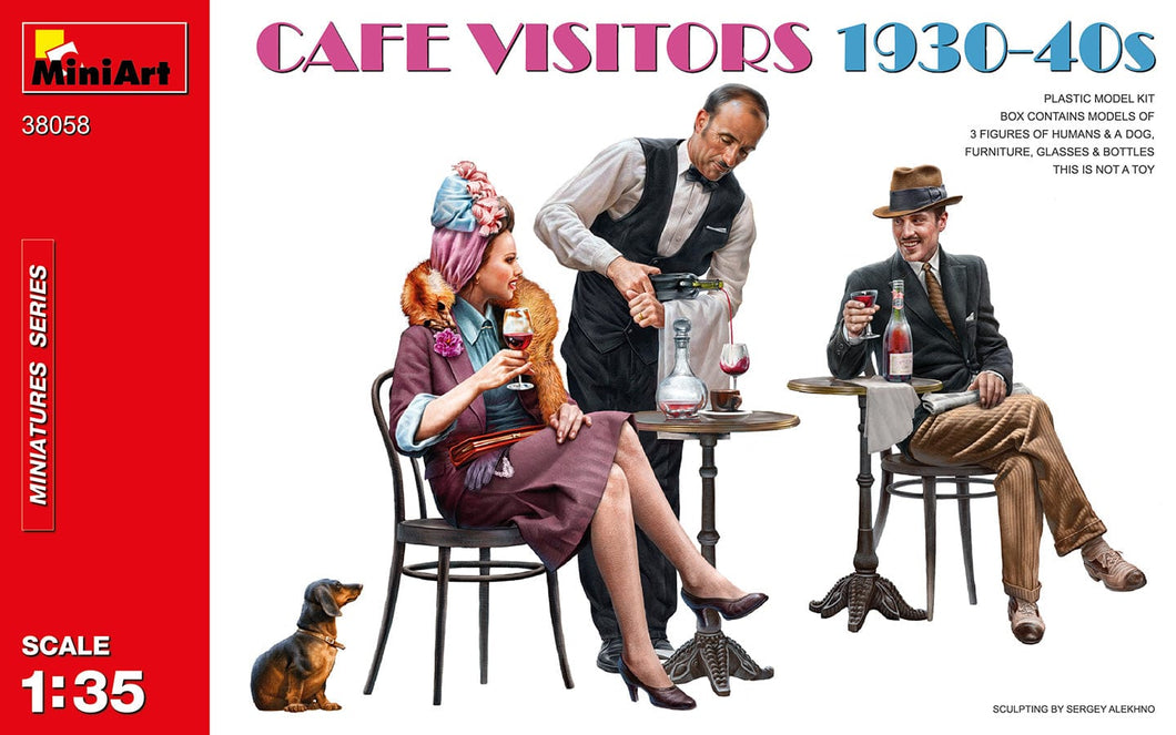 MiniArt 38058 Cafe Visitors 1930-40s 1:35 Scale MIN38058 MiniArt