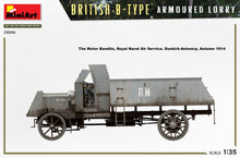 Load image into Gallery viewer, MiniArt 39006 WWI British B-Type Armoured Lorry 1:35 Scale Model Kit MIN39006 MiniArt
