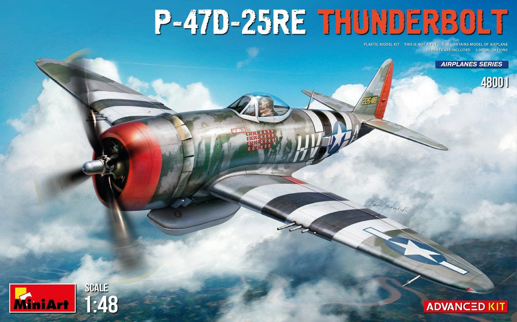 Miniart 48001 P-47D-25RE Thunderbolt Advanced Kit 1:48 Scale Model Kit MIN48001 MiniArt