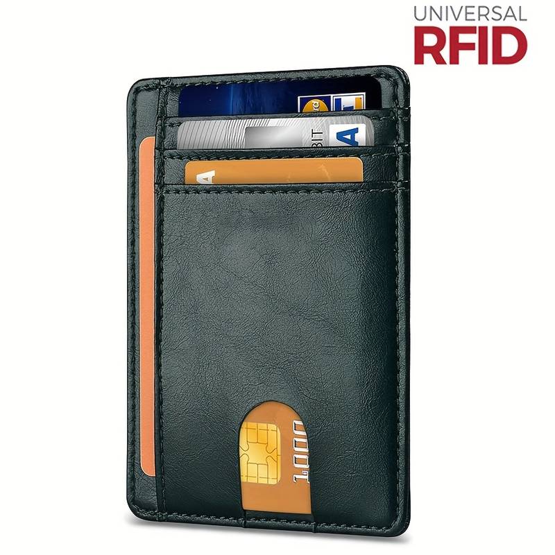 Minimalist Slim Wallet For Pocket RFID Blocking Business Credit Card Holder With ID Window BY09564 Harbourside Gifts