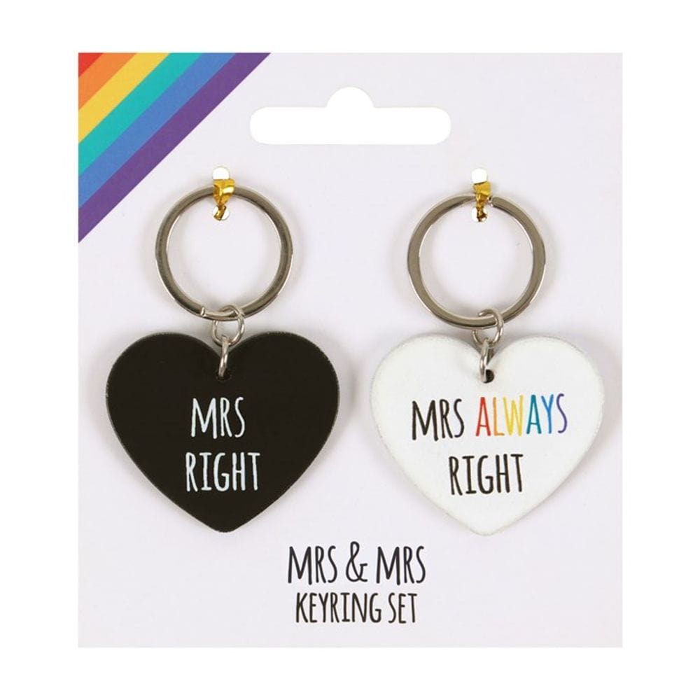 Mrs and Mrs Right Keyring Set S03720065 N/A
