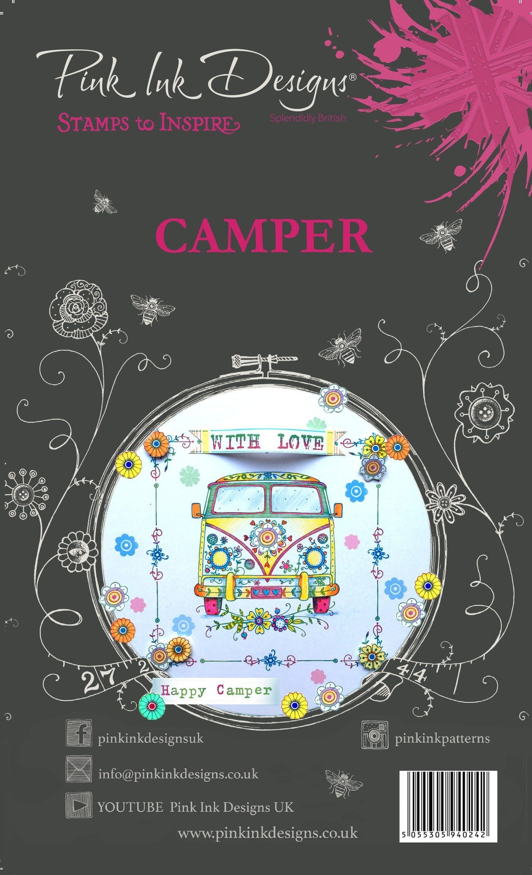 Pink Ink Designs  Campervan Clear Stamp A6 Pink Ink