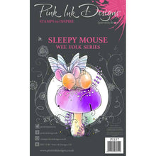 Load image into Gallery viewer, Pink Ink Designs Wee Folk Series Collection Clear Stamp Set A6 + A7 A7 Sleepy Mouse Pink Ink
