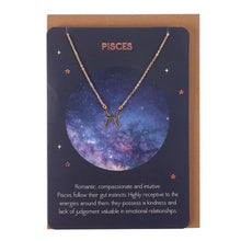 Load image into Gallery viewer, Pisces Zodiac Necklace Card S03721363 N/A
