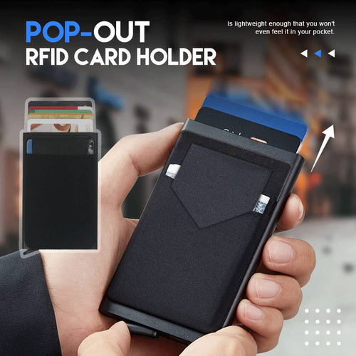 Pop Out RFID Metal Card Holder HK00021 Harbourside Gifts