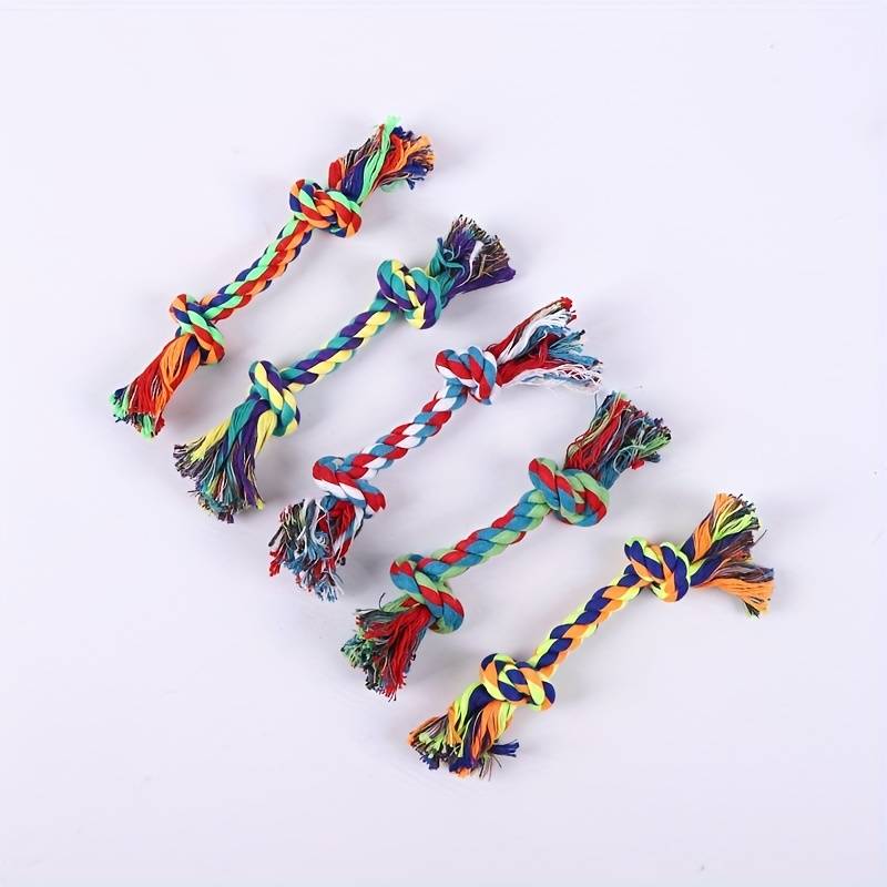 Random Colour Double Sided Teeth Cleaning Rope Pet Dog Toy AY24182 Unbranded
