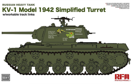 Ryefield 5041 Russian Heavy Tank KV-1 Model 1942 Simplified Turret 1:35 Scale Model Kit RM5041 Ryefield