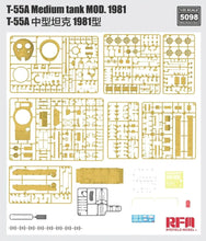 Load image into Gallery viewer, Ryefield 5098 T-55A Medium Tank Mod. 1981 with workable track links 1:35 Scale Model Kit RM5098 Ryefield
