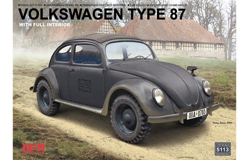 Ryefield 5113 Volkswagen Type 87 with full interior 1:35 Scale Model Kit RM5113 Ryefield