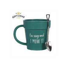 Load image into Gallery viewer, Sexy and I Mow It Pot Mug and Shovel Spoon S03720915 N/A
