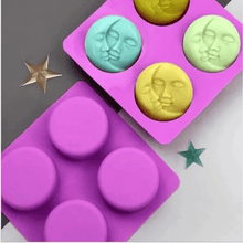 Load image into Gallery viewer, Silicone Multi Moon Face Mould - 4 Moons MMMOULD Unbranded
