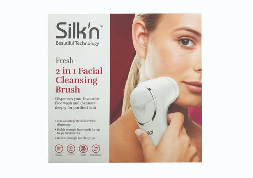 Silk'n Fresh 2-in-1 Facial Cleansing Brush Cordless and Waterproof SLKFR1PUK Harbourside Gifts