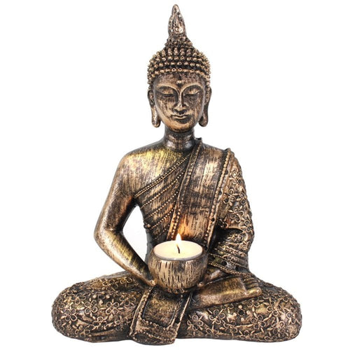 Sitting Thai Buddha Tealight Holder S03720254 N/A