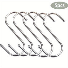 Load image into Gallery viewer, Stainless Steel S Hooks For Hanging Plants, Clothes, Kitchen, Wardrobe pack of 5 GF05038 Harbourside Gifts
