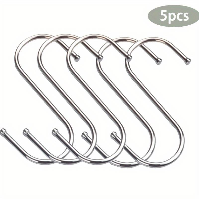 Stainless Steel S Hooks For Hanging Plants, Clothes, Kitchen, Wardrobe pack of 5 GF05038 Harbourside Gifts